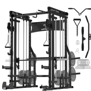 Waxman Fitness LAT and Lift Pulley System, Dual Cable Machine(70'' and 90'') with Upgraded Loading Pin for Triceps Pull Down, Biceps Curl, Back, Forearm, Shoulder-Home Gym Equipment(Patent)
