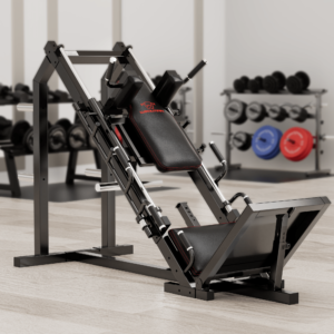 WAXMAN Leg Press Hack Squat Machine, Professional Adjustable Leg Exercise Machine, 2 in 1 Leg Press Machine for Home Gym with Linear Bearing for Home Gym with Linear Bearing, Specialty Hack Squat Machine with Weight Storage Posts